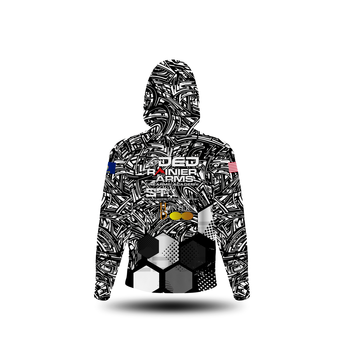 DED Black and White Honey Comb Messy Sun Shirt