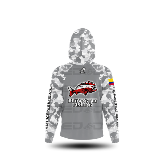 Brownguyz Fishing Plain Camo Gray Classic Jersey