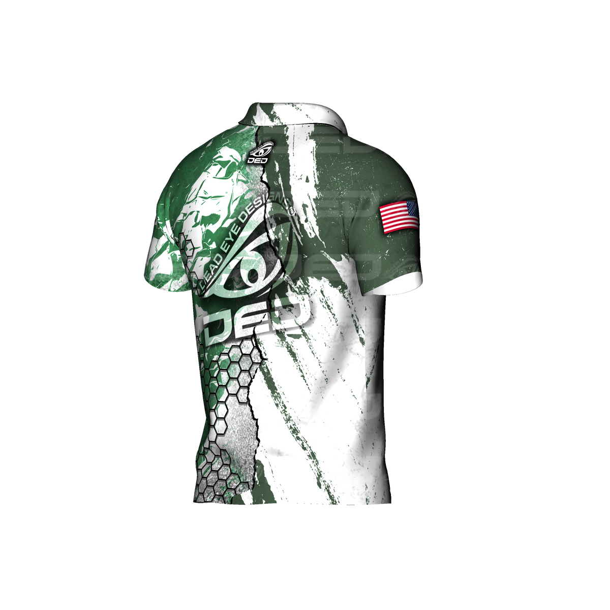 DED SHOT Show Green and White Jersey
