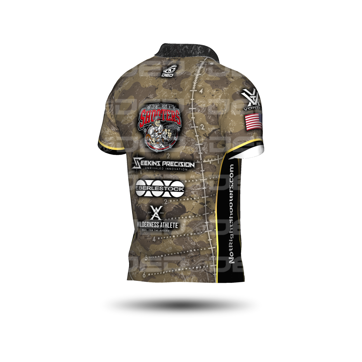 Not Right Shooters Collared Open Jersey