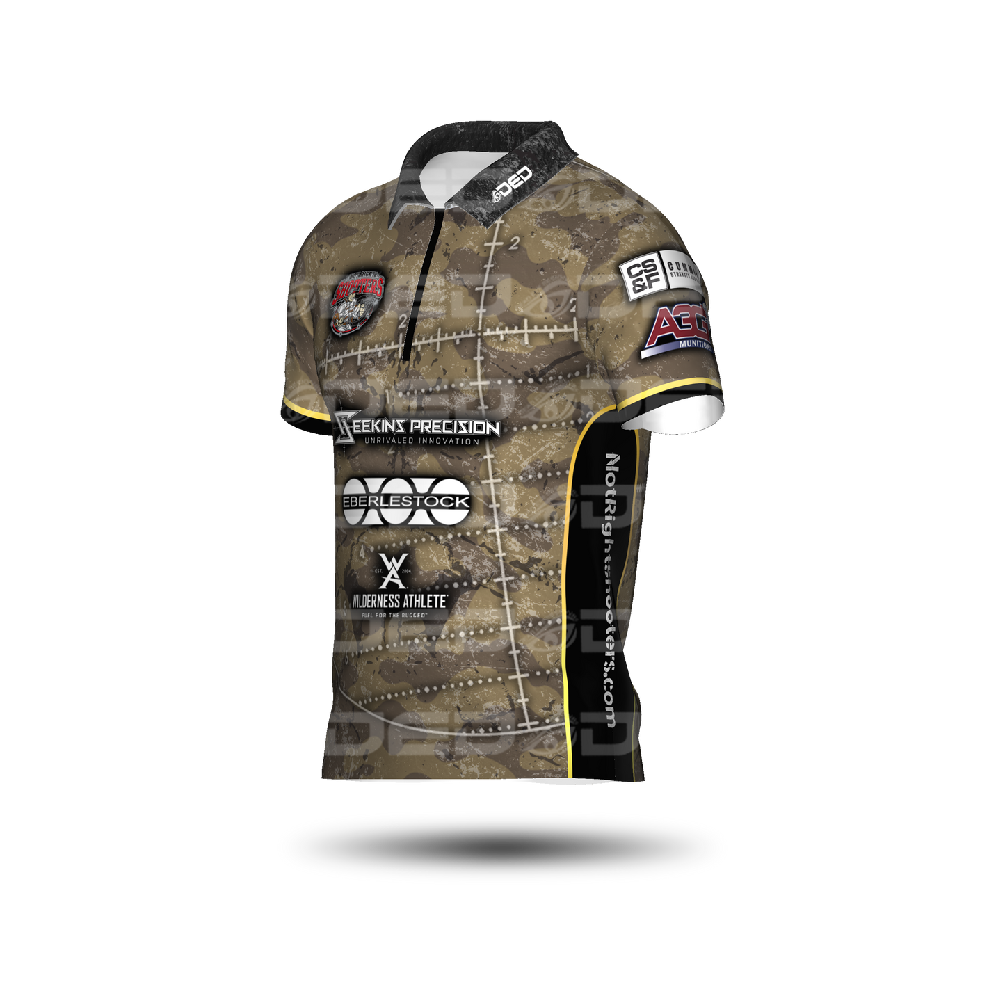 Not Right Shooters Collared Open Jersey