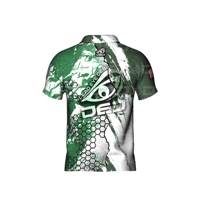 DED SHOT Show Green and White Jersey