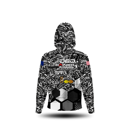 DED Black and White Honey Comb Messy Sun Shirt