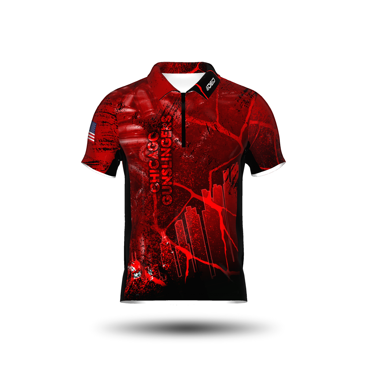 Chicago Gunslinger Red Open Jersey