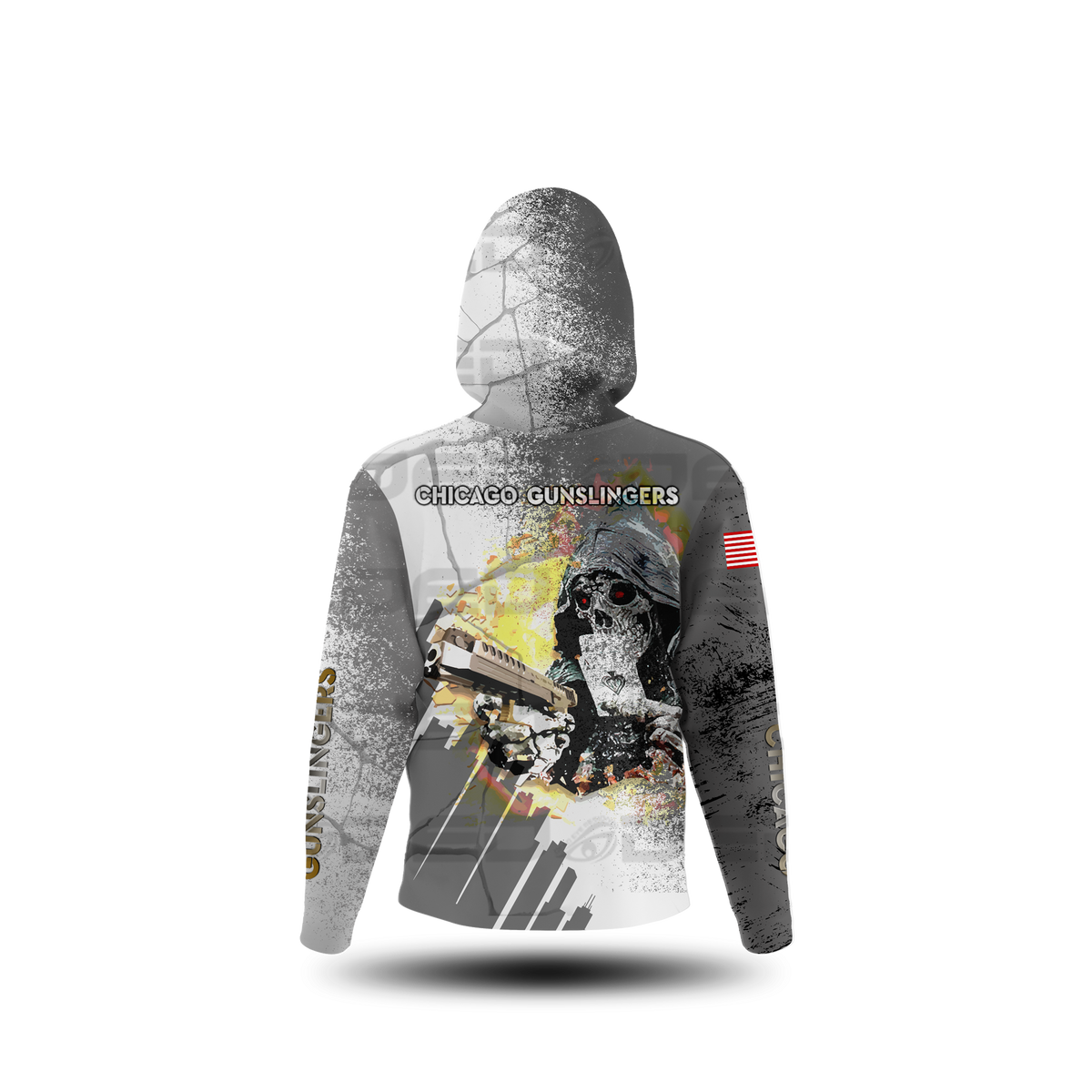 Chicago Gunslinger Grey/White Sun Shirt V1