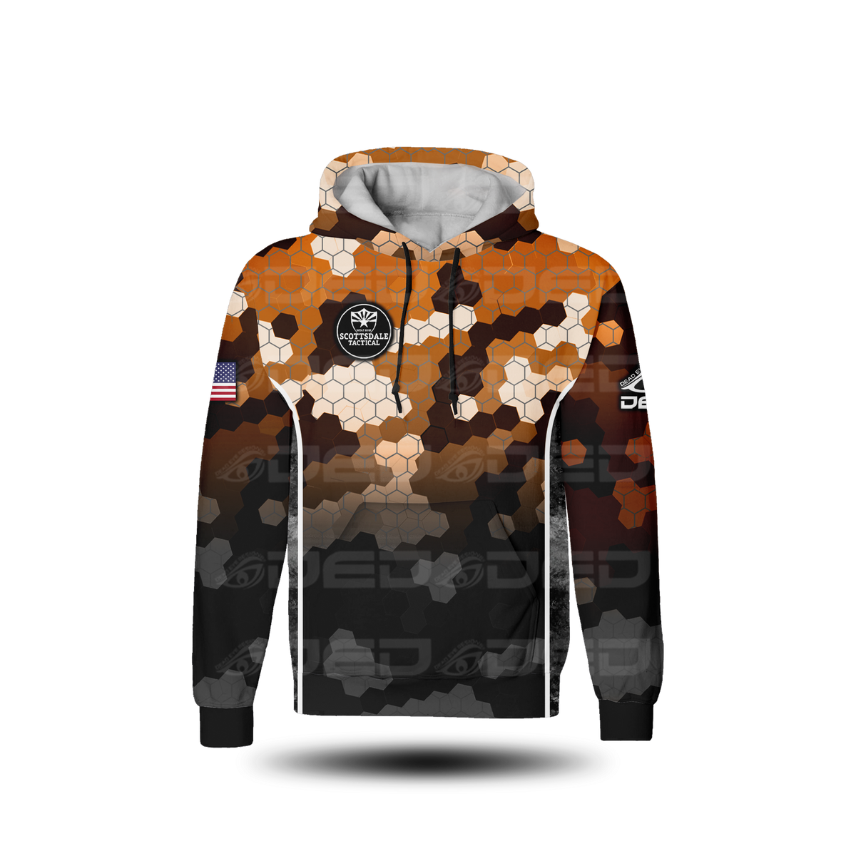 Scottsdale Tactical Honey Comb Orange/Black Hoodie