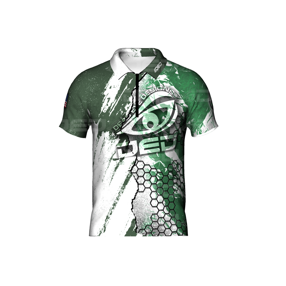 DED SHOT Show Green and White Jersey