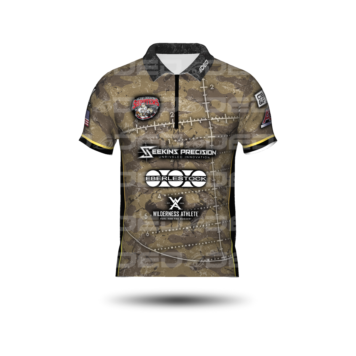 Not Right Shooters Collared Open Jersey
