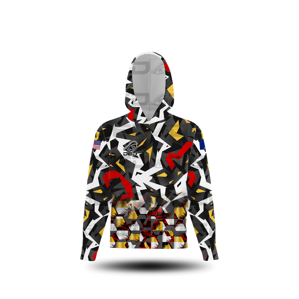 DED Red Gold Metrix Messy Sun Shirt