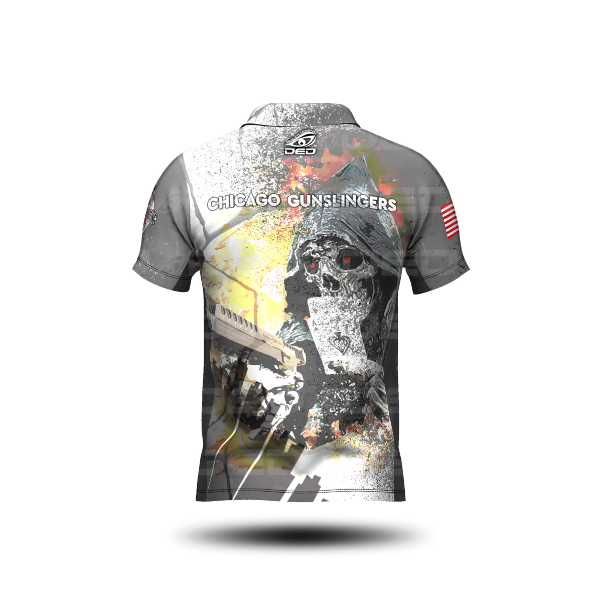 Chicago Gunslingers White Grey Classic Jersey
