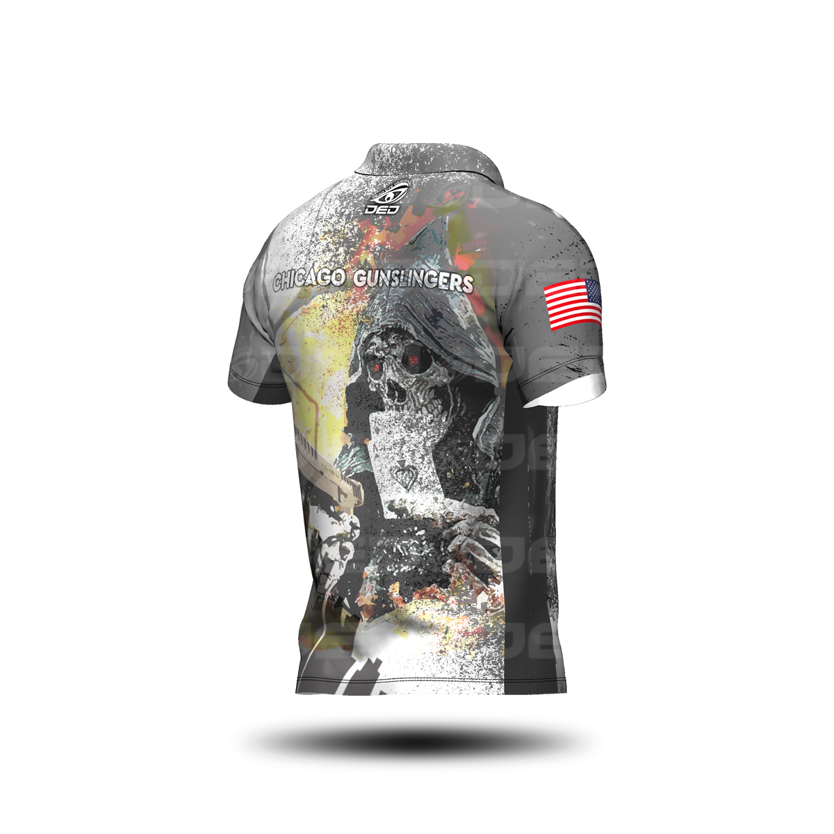 Chicago Gunslingers White Grey Classic Jersey