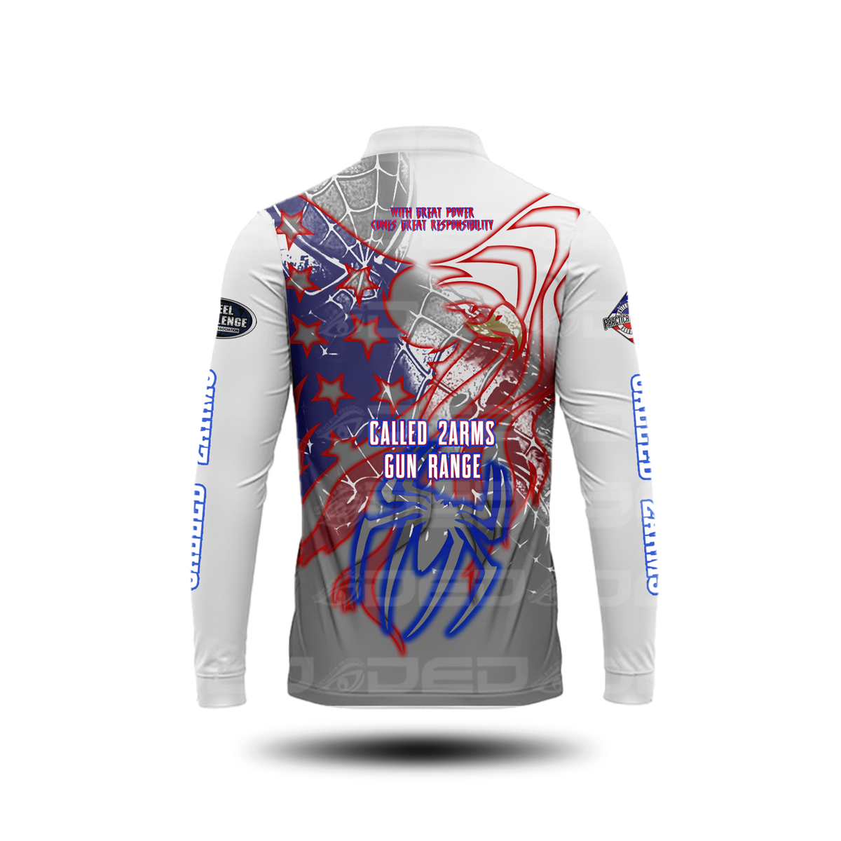 Called 2Arms Gun Range Spiderman White Classic Jersey Long Sleeve