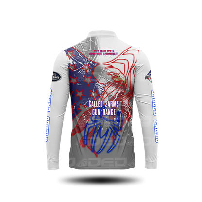 Called 2Arms Gun Range Spiderman White Classic Jersey Long Sleeve