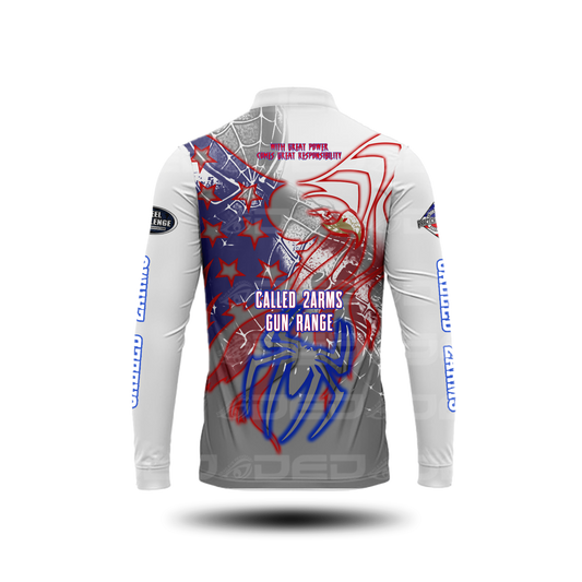 Called 2Arms Gun Range Spiderman White Classic Jersey Long Sleeve