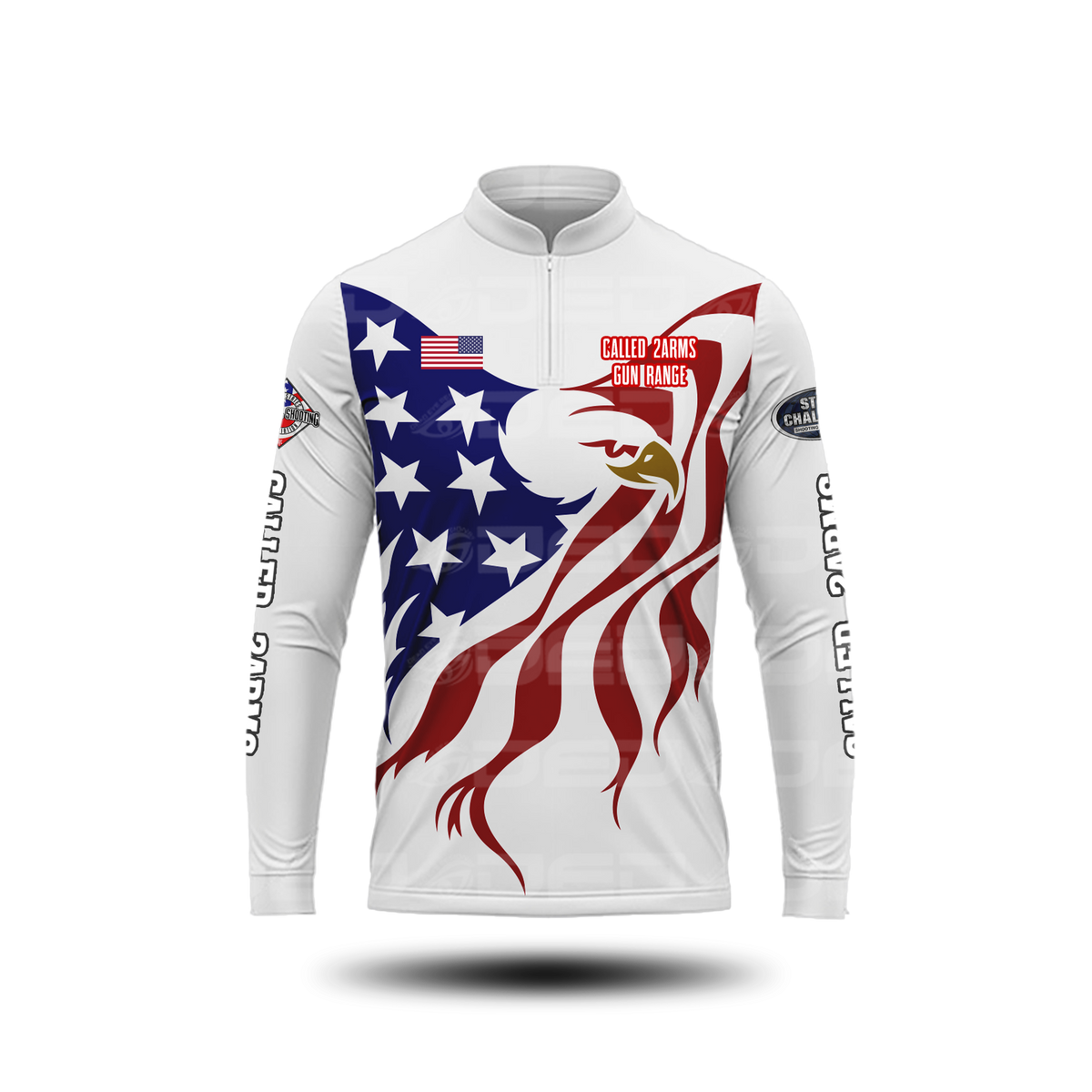 Called 2Arms Gun Range White Classic Jersey Long Sleeve
