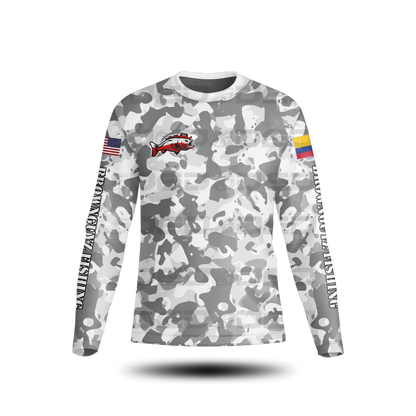 Brownguyz Fishing Camo Round Neck Gray Classic Jersey