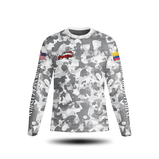 Brownguyz Fishing Camo Round Neck Gray Classic Jersey