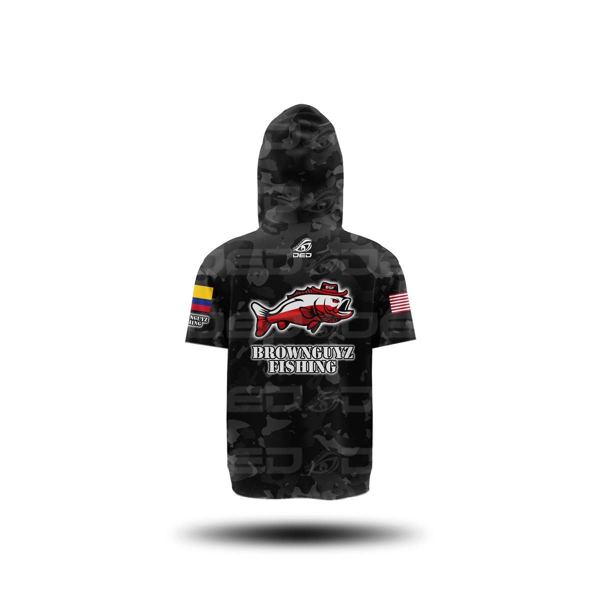 Brownguyz Fishing Camo Black Classic Jersey V2