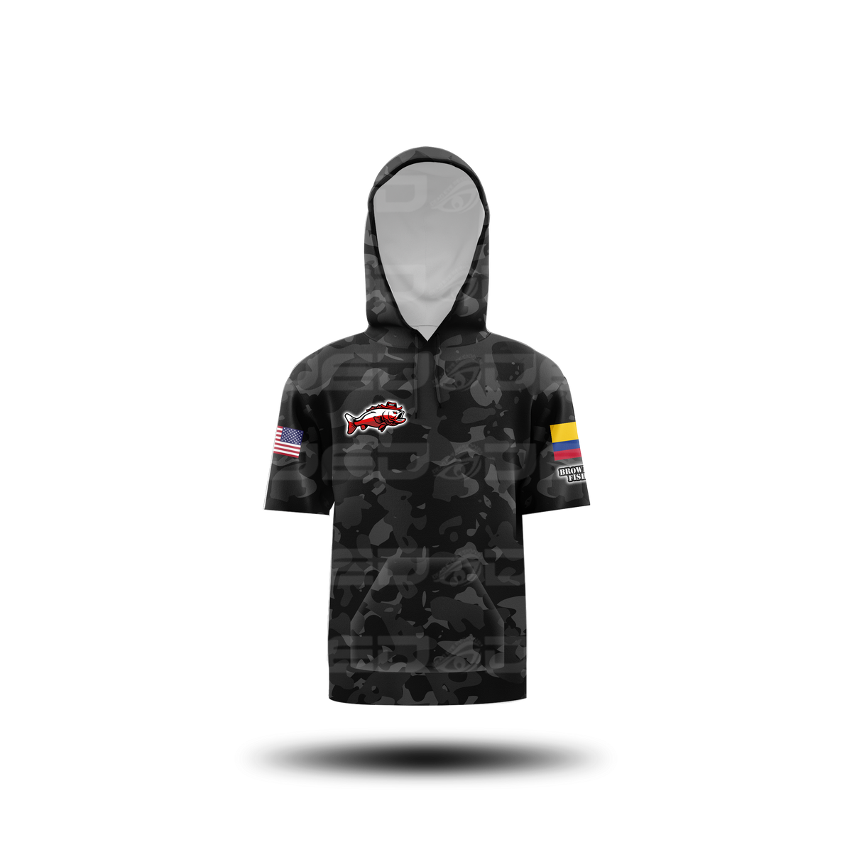 Brownguyz Fishing Camo Black Classic Jersey V2