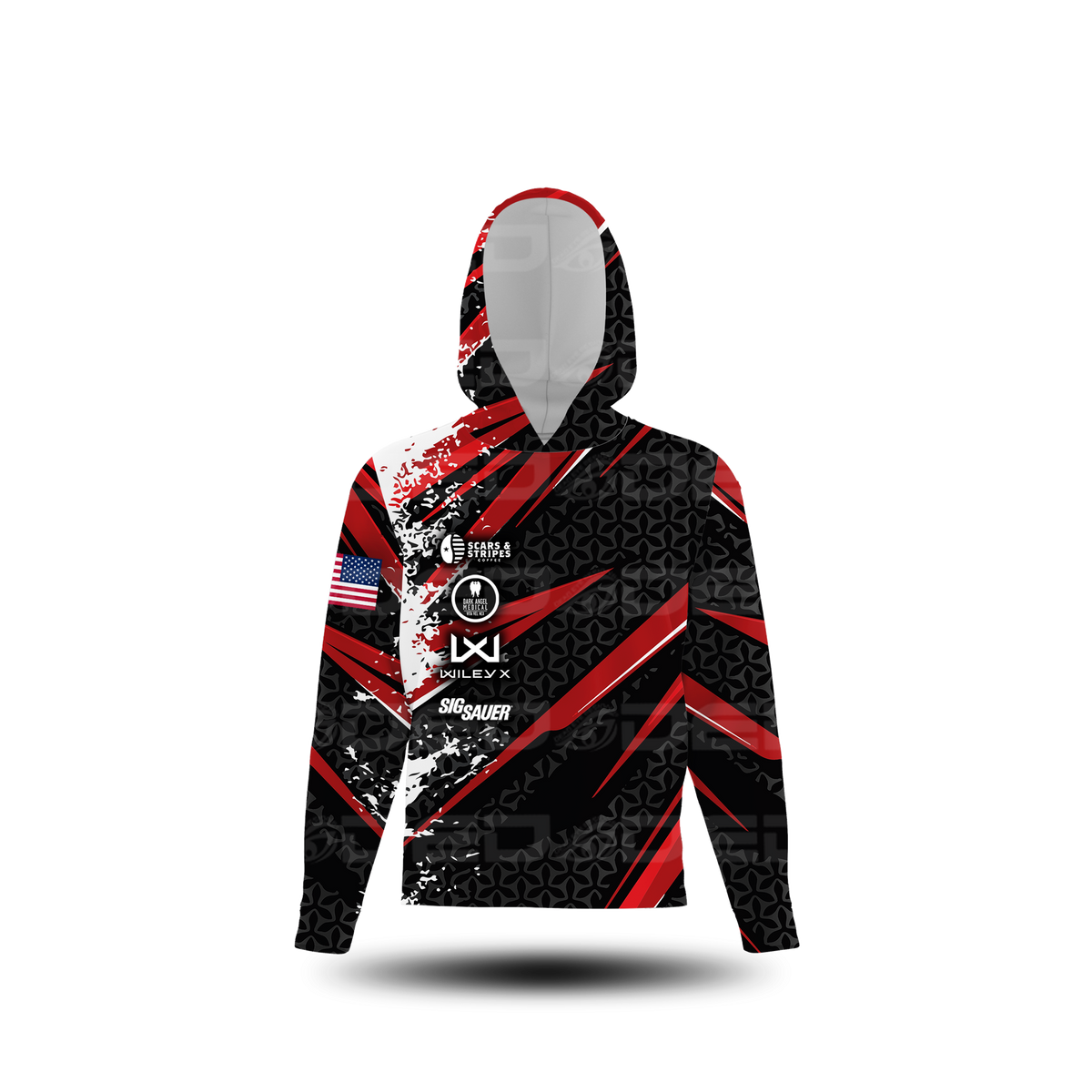 Scars & Stripes Coffee Red Hoodie