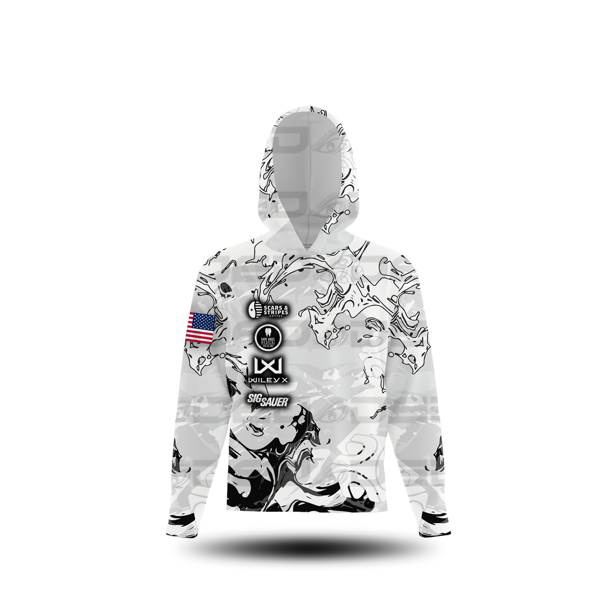 Scars & Stripes Coffee White Hoodie