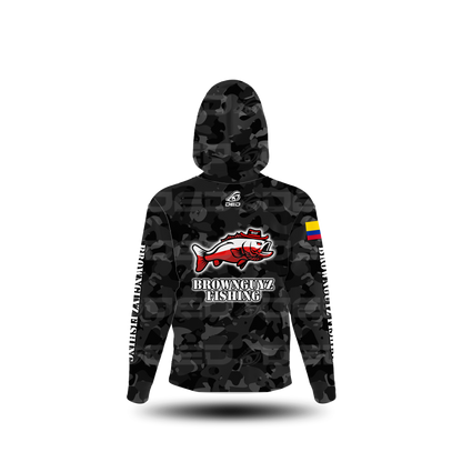 Brownguyz Fishing Camo Black Classic Jersey V1