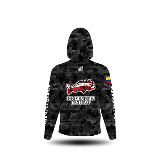 Brownguyz Fishing Camo Black Classic Jersey V1