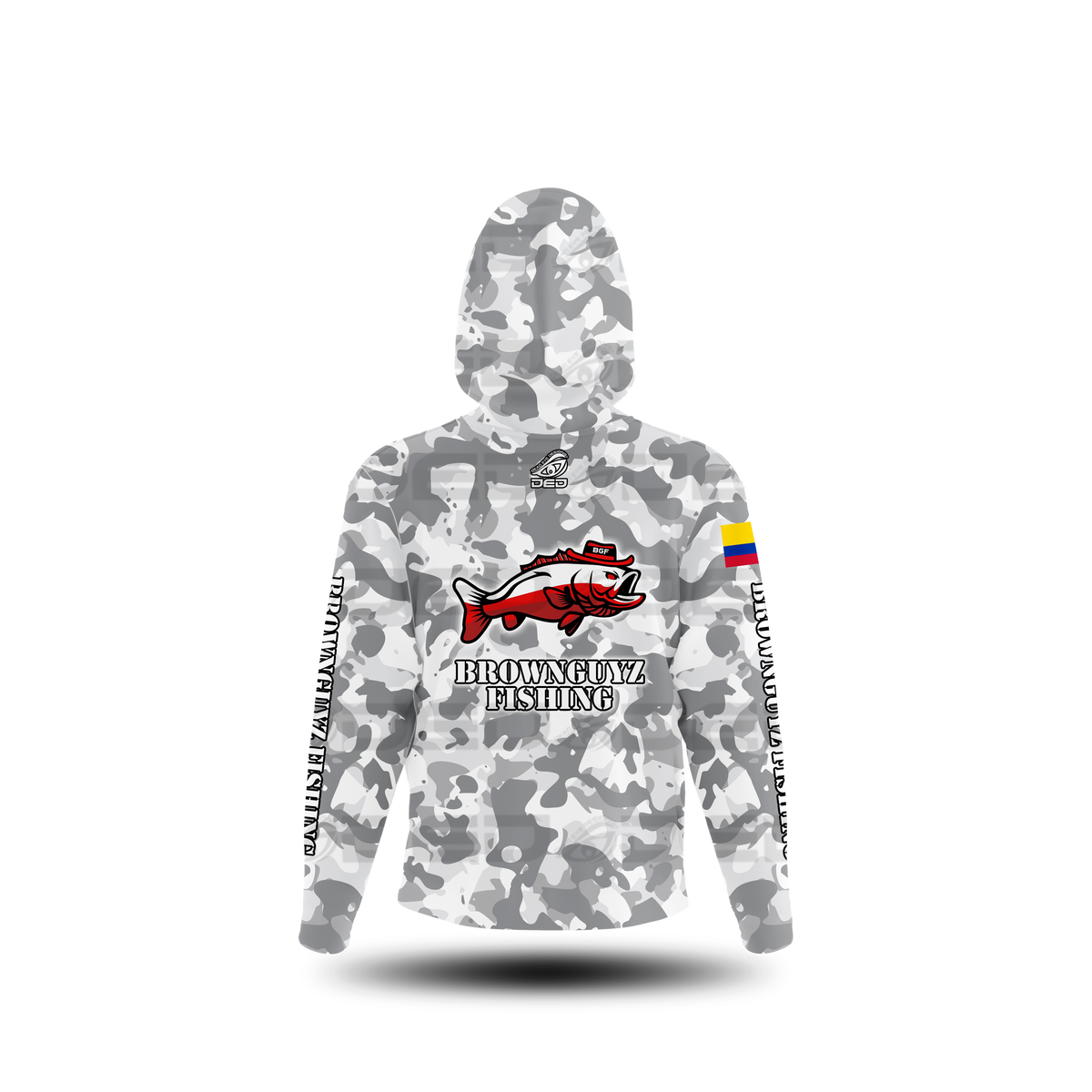 Brownguyz Fishing Camo Gray Classic Jersey V1