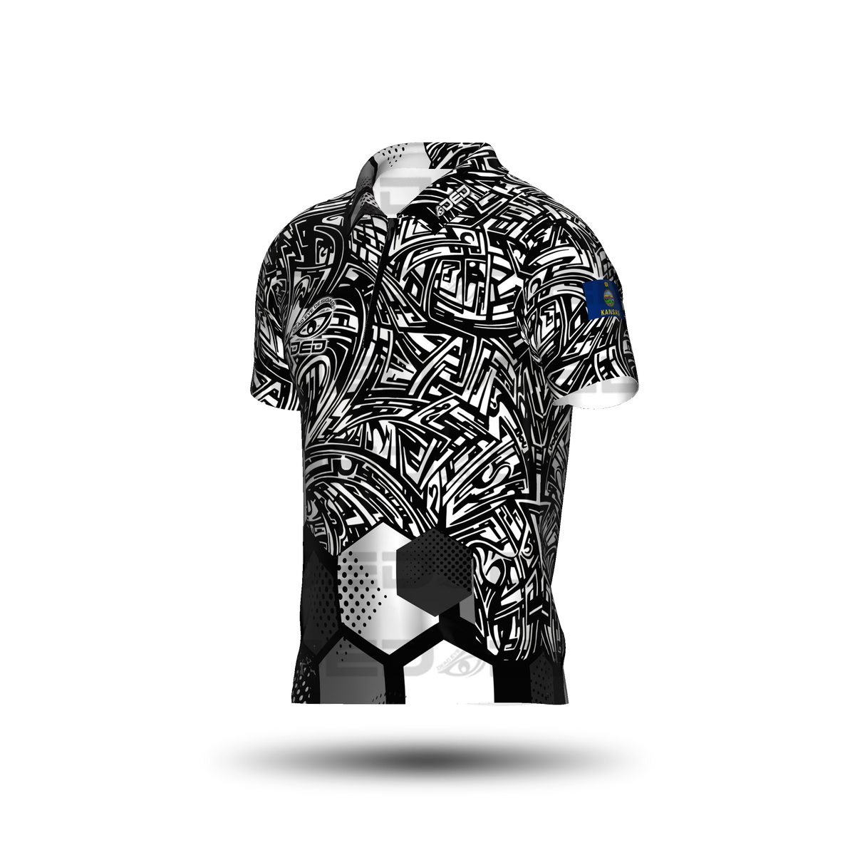 DED Black and White Honey Comb Messy Classic Jersey