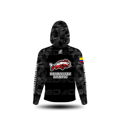 Brownguyz Fishing Plain Camo Black Classic Jersey