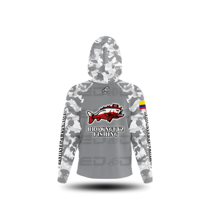 Brownguyz Fishing Plain Camo Gray Classic Jersey