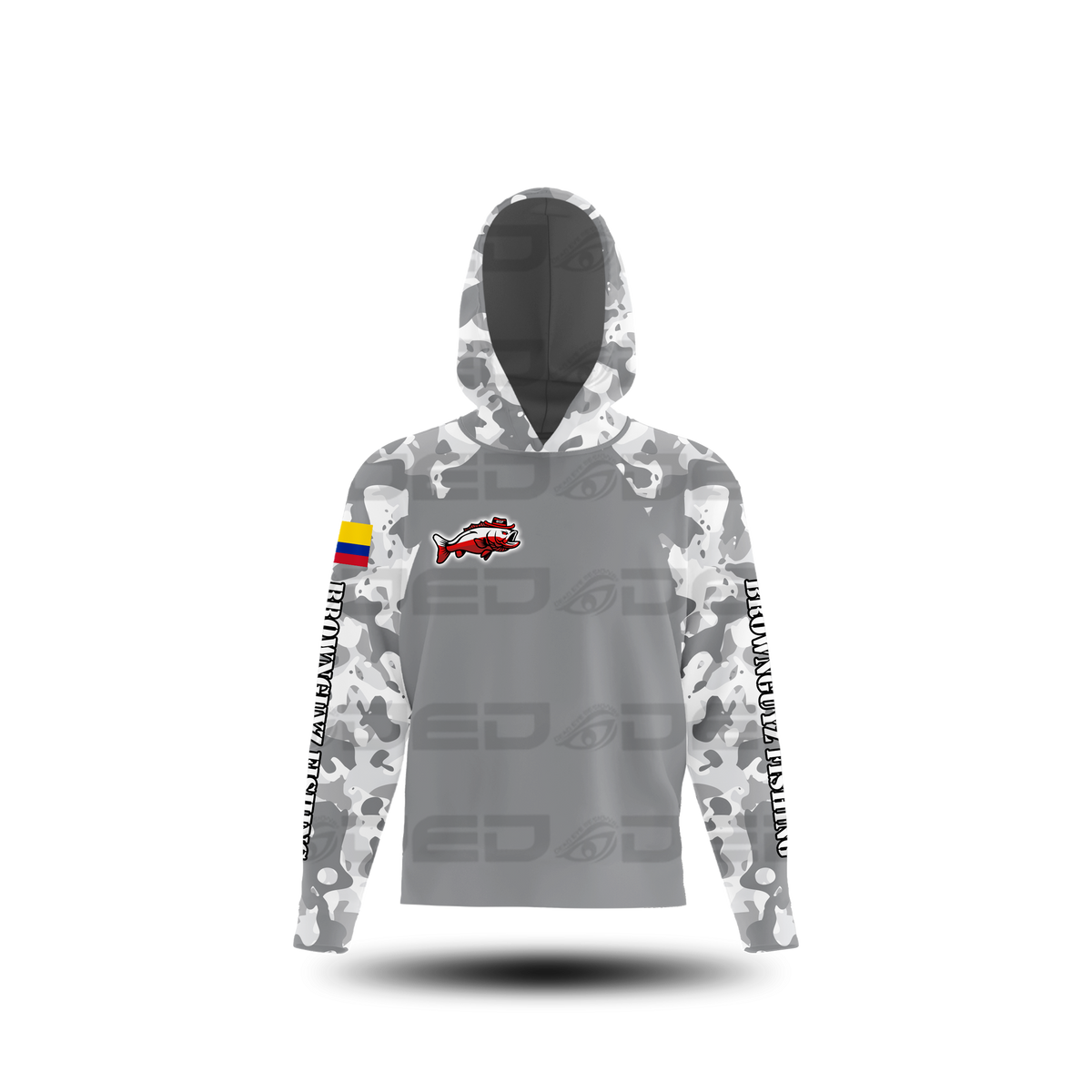 Brownguyz Fishing Plain Camo Gray Classic Jersey