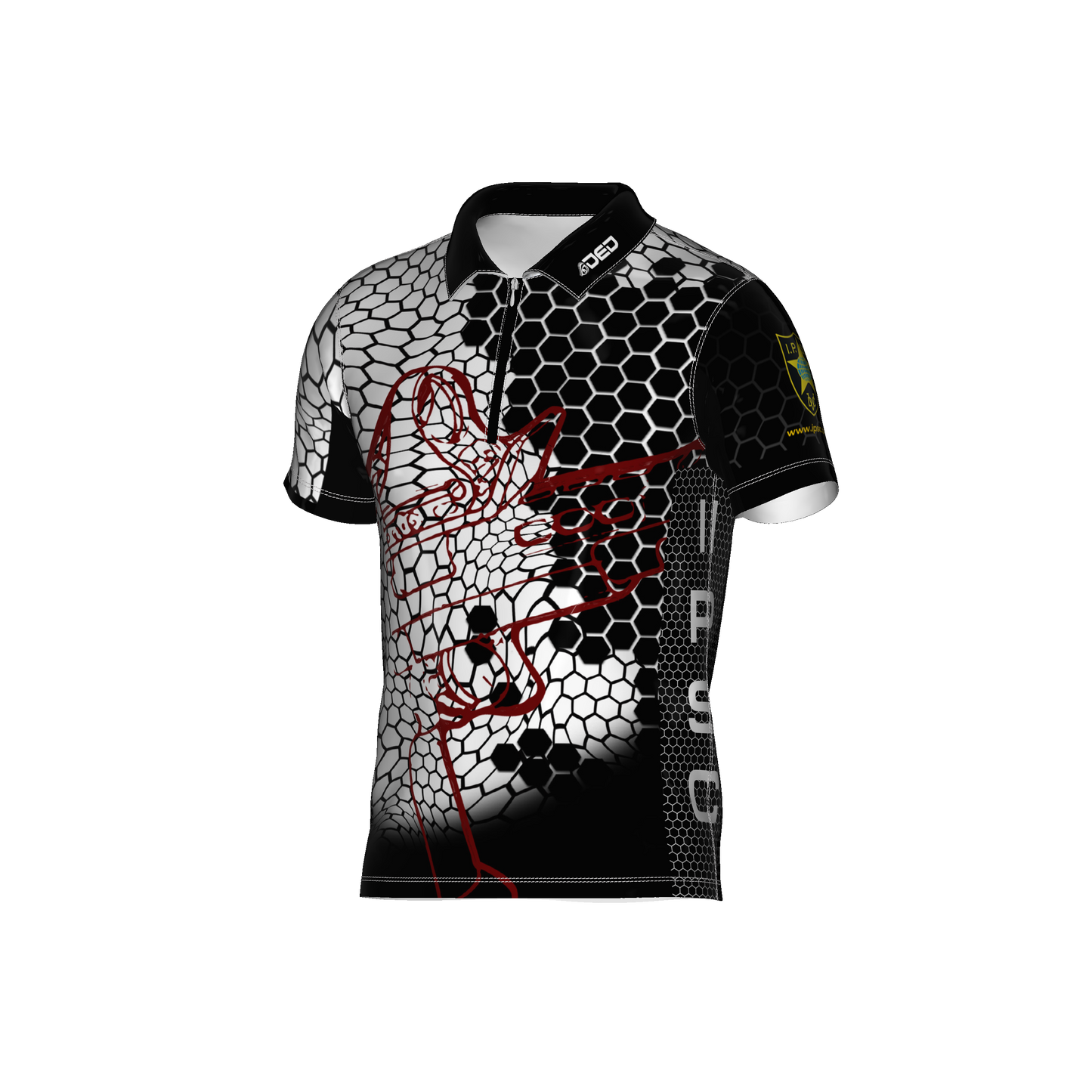 Eemann Tech Zeus Black and White Hex Open Jersey