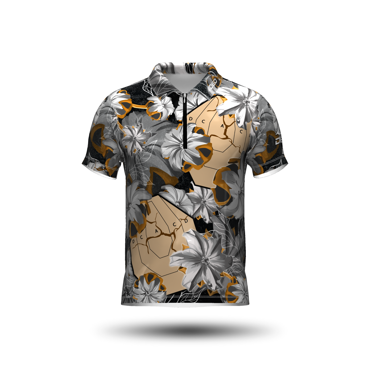 DED Bullet Floral IPSC Target Black Classic Jersey