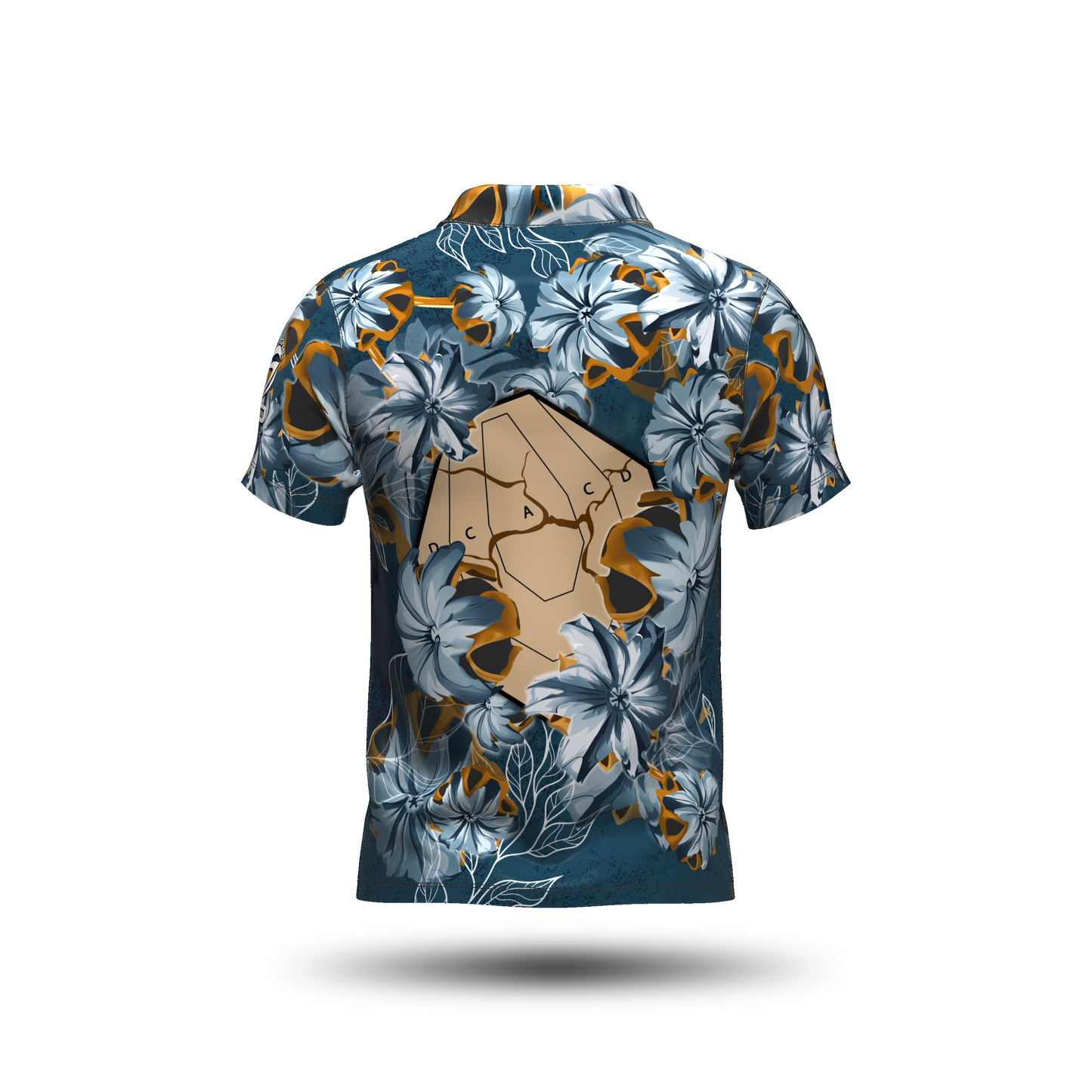 DED Bullet Floral IPSC Target Blue Classic Jersey