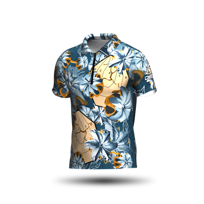 DED Bullet Floral IPSC Target Blue Classic Jersey
