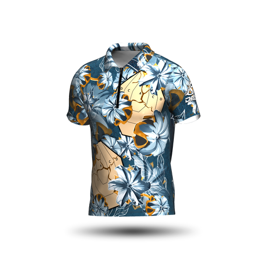 DED Bullet Floral IPSC Target Blue Classic Jersey