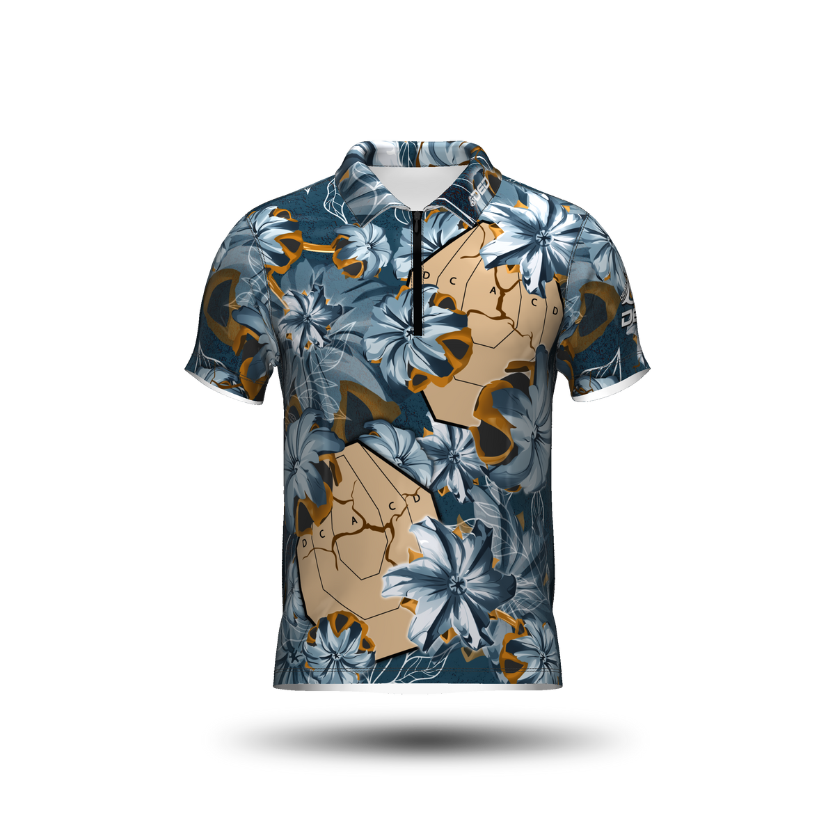DED Bullet Floral IPSC Target Blue Classic Jersey