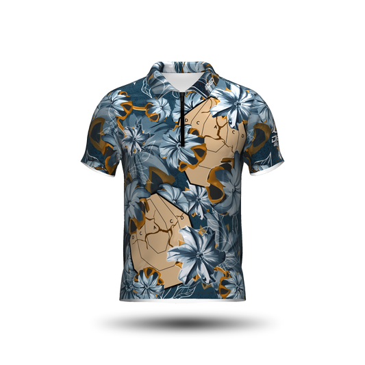 DED Bullet Floral IPSC Target Blue Classic Jersey