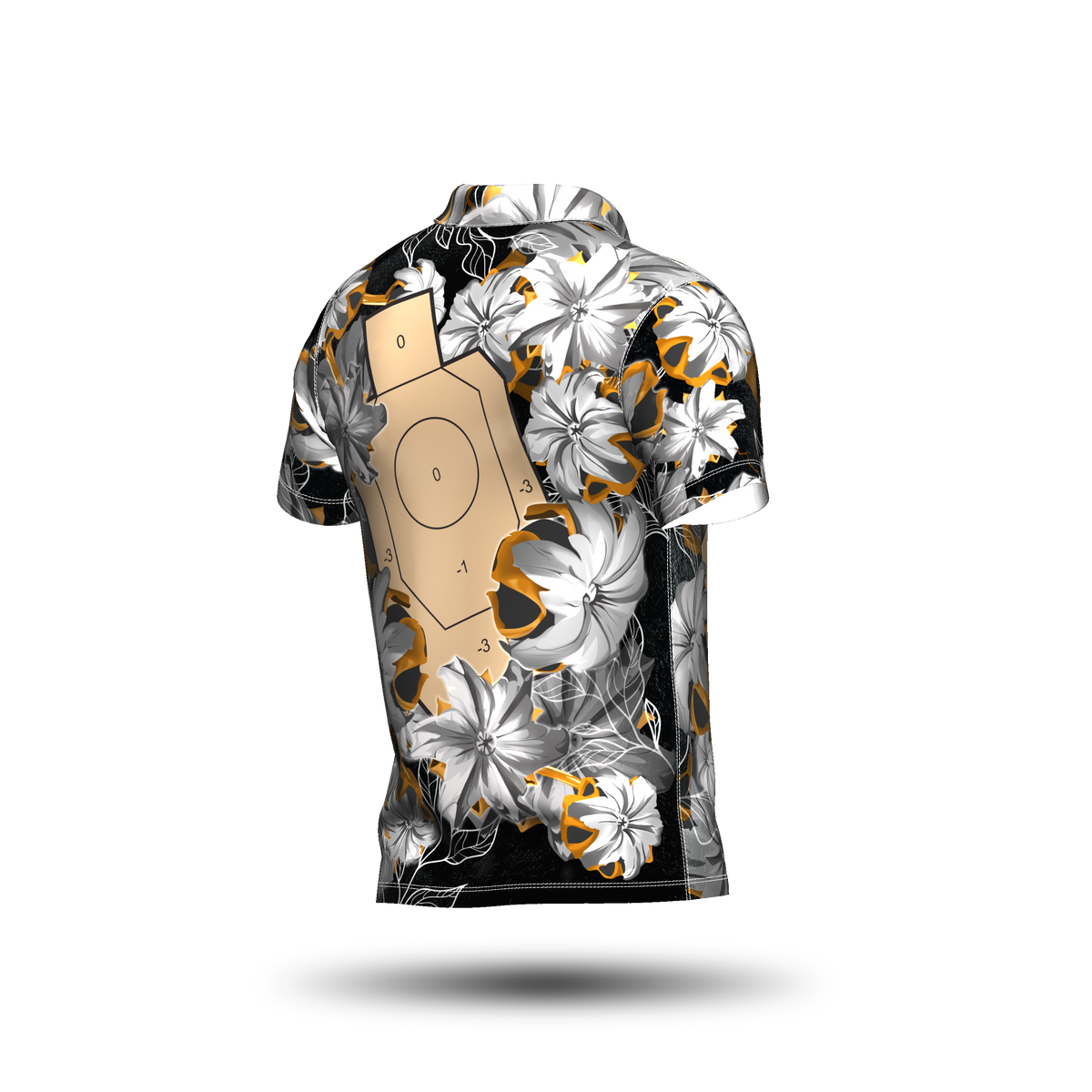 DED Bullet Floral IDPA Target Black Classic Jersey
