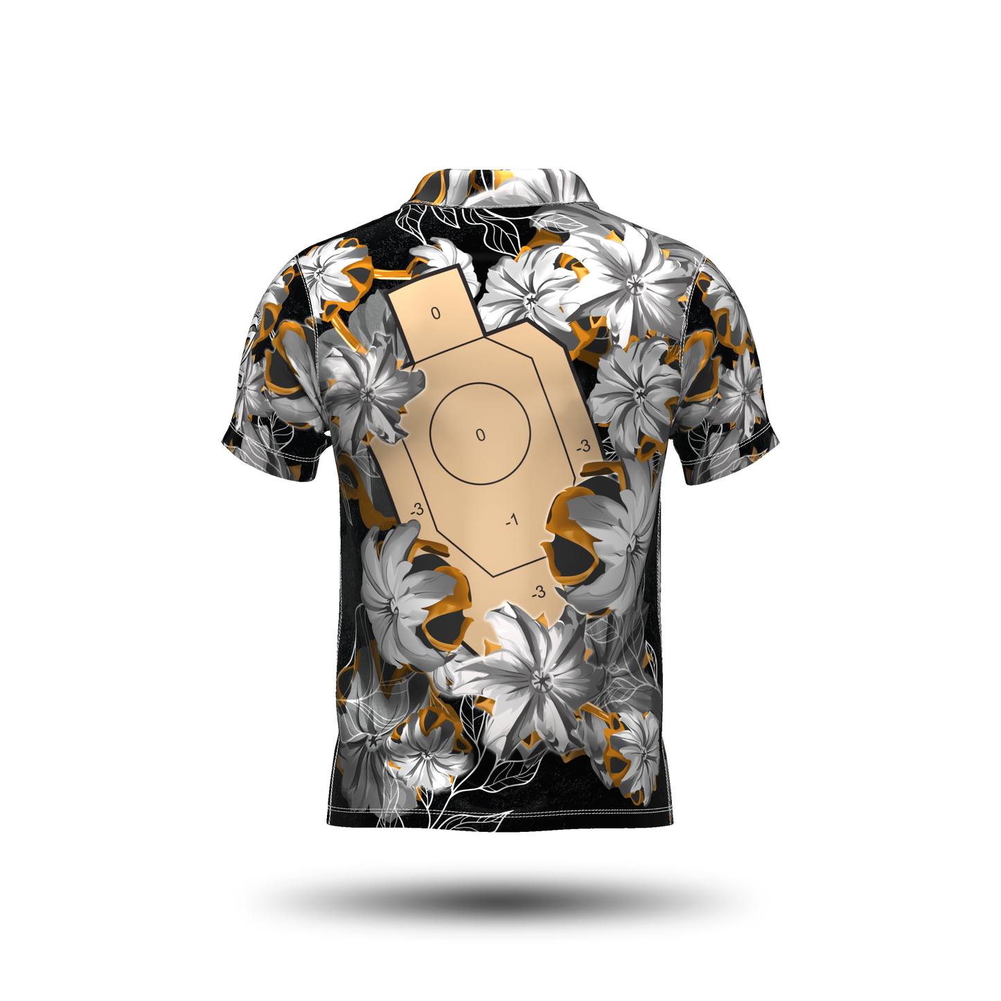 DED Bullet Floral IDPA Target Black Classic Jersey