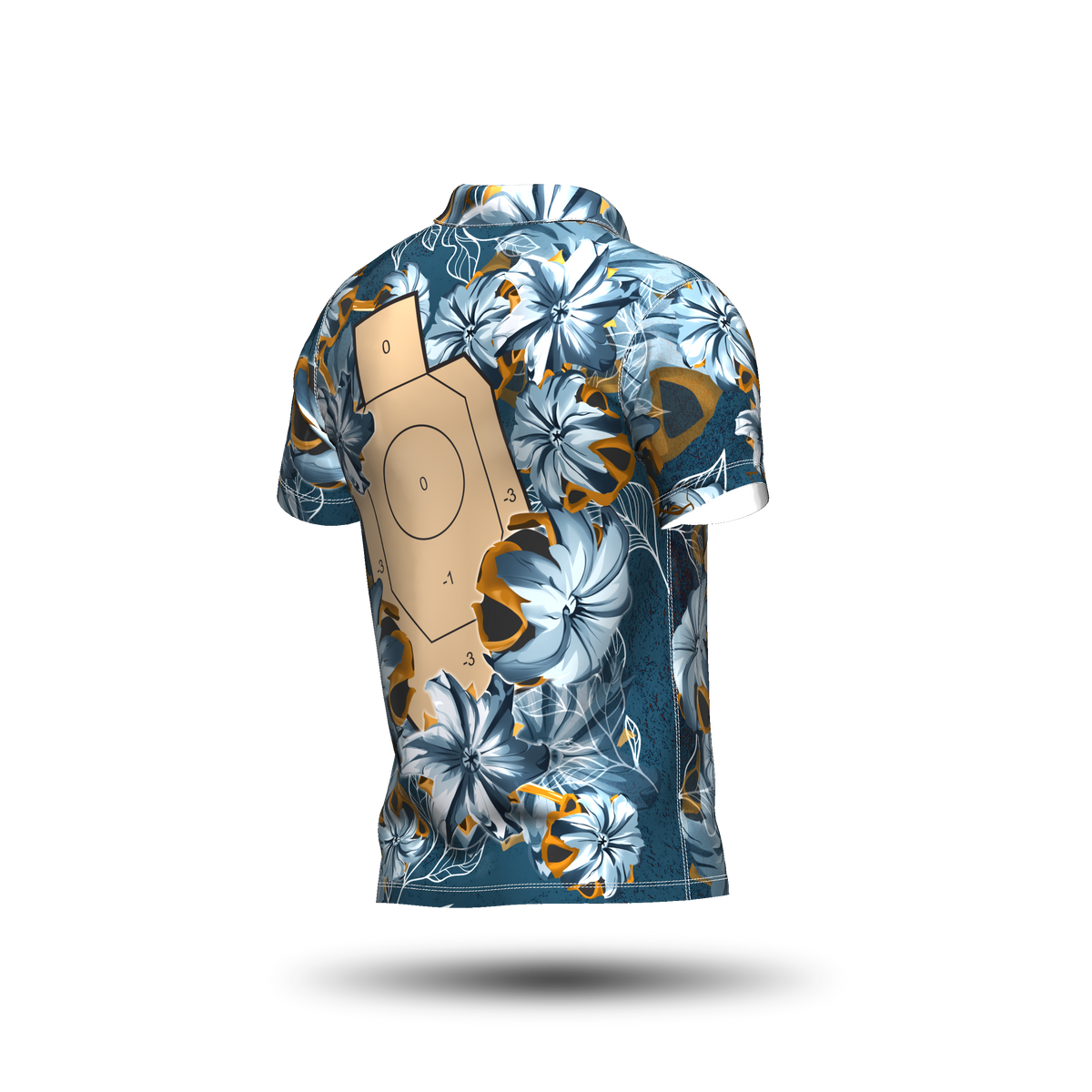 DED Bullet Floral IDPA Target Blue Classic Jersey