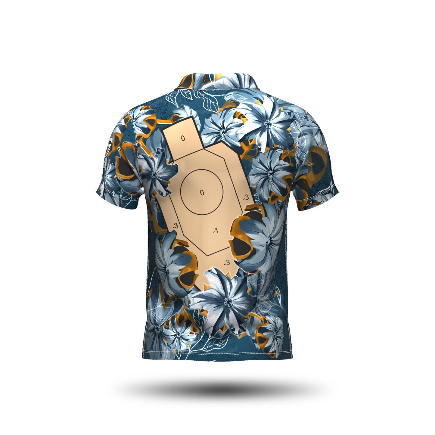 DED Bullet Floral IDPA Target Blue Classic Jersey