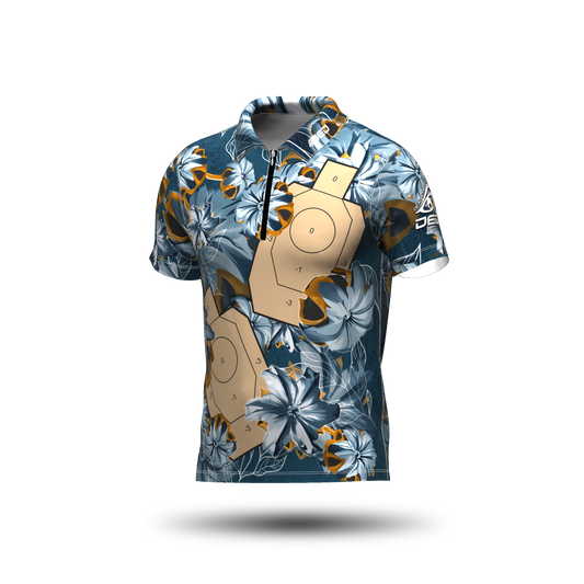 DED Bullet Floral IDPA Target Blue Classic Jersey